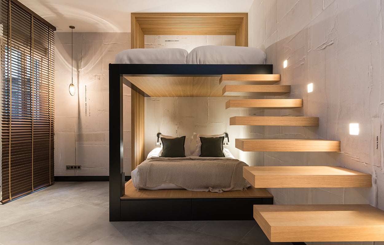 Dormitorio diseño industrial